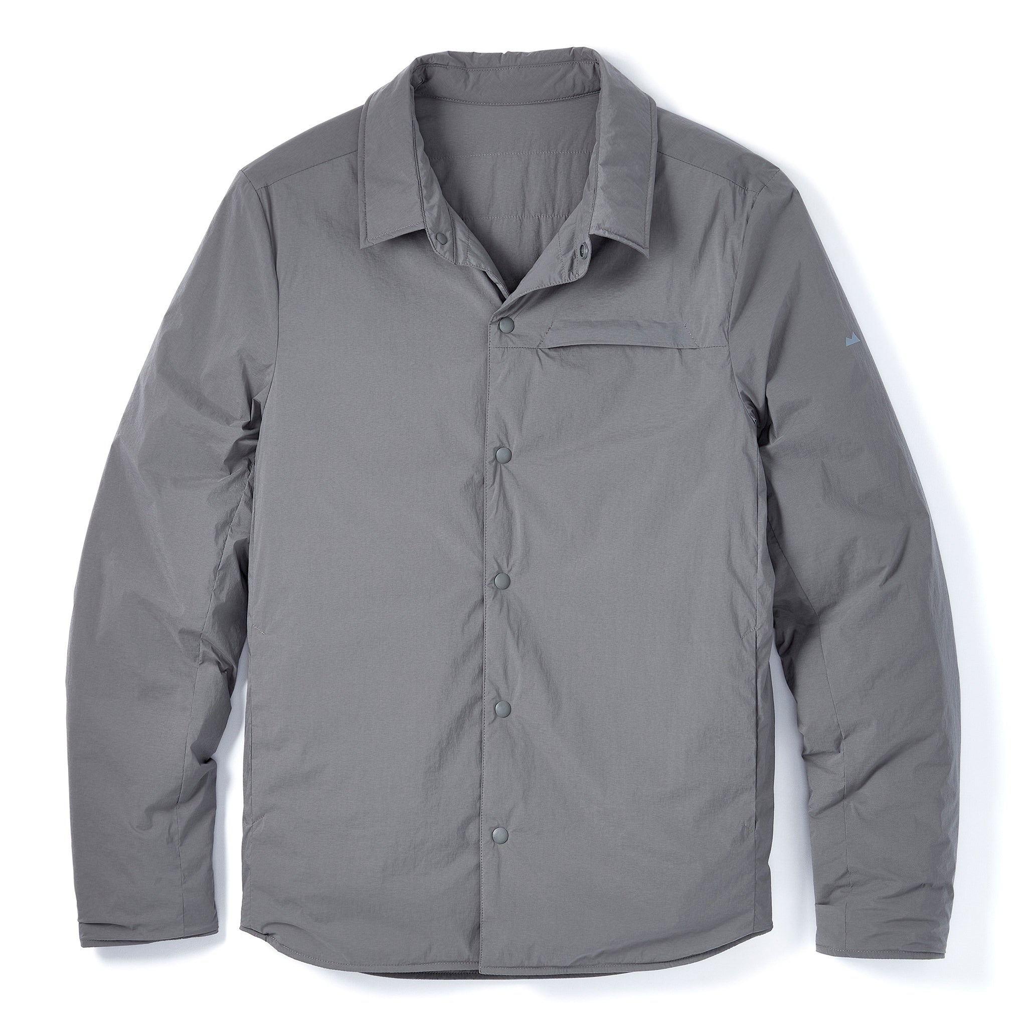 Reversible Insulated Shirt Jacket in Slate Gray | Packable for Travel