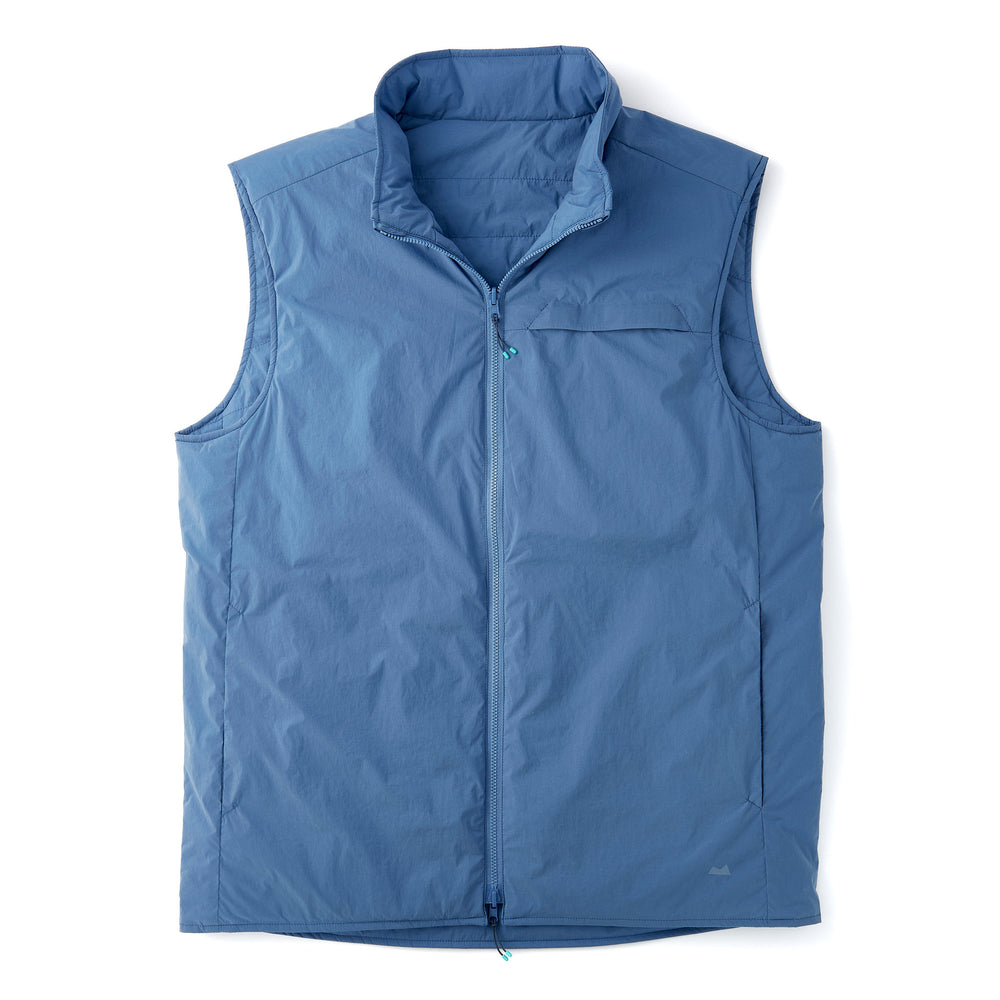 Reversible Insulated Vest in Dusty Blue from Myles Apparel