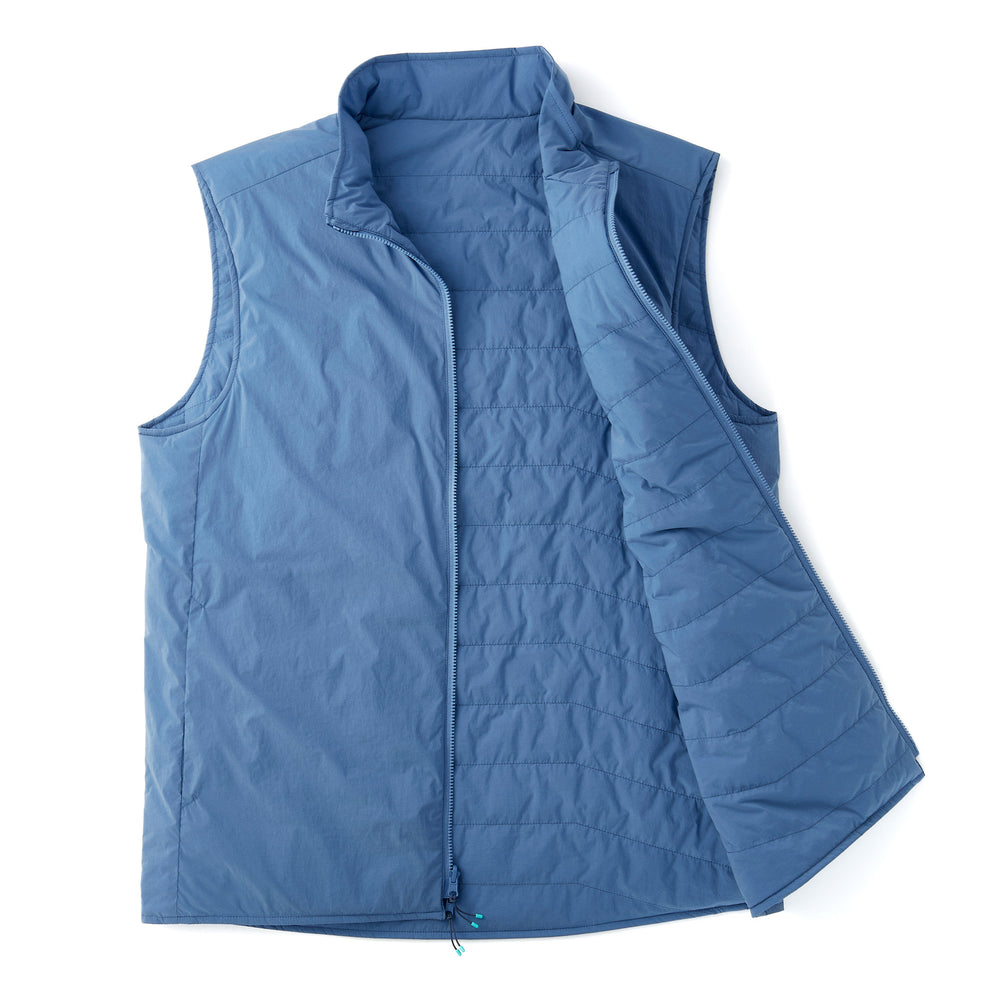 Reversible Insulated Vest in Dusty Blue from Myles Apparel