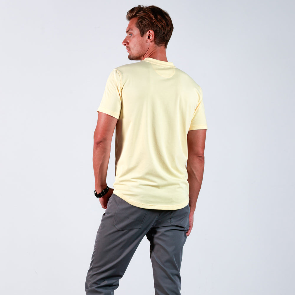 Everyday Henley Short Sleeve in Buttercream from Myles Apparel