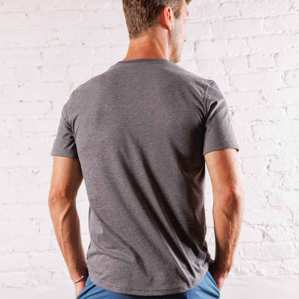 Everyday Tee with Pocket in Heather Black from Myles Apparel