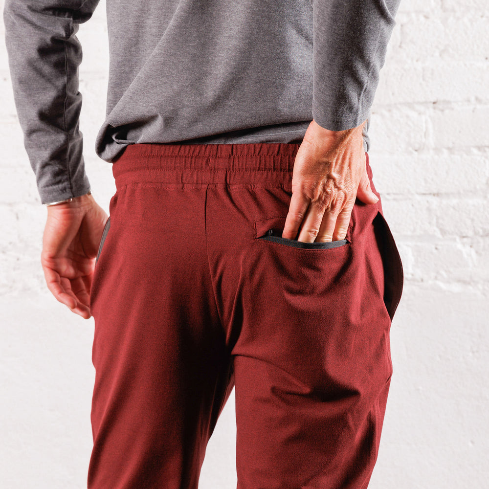 Recharge Jogger in Burgundy from Myles Apparel