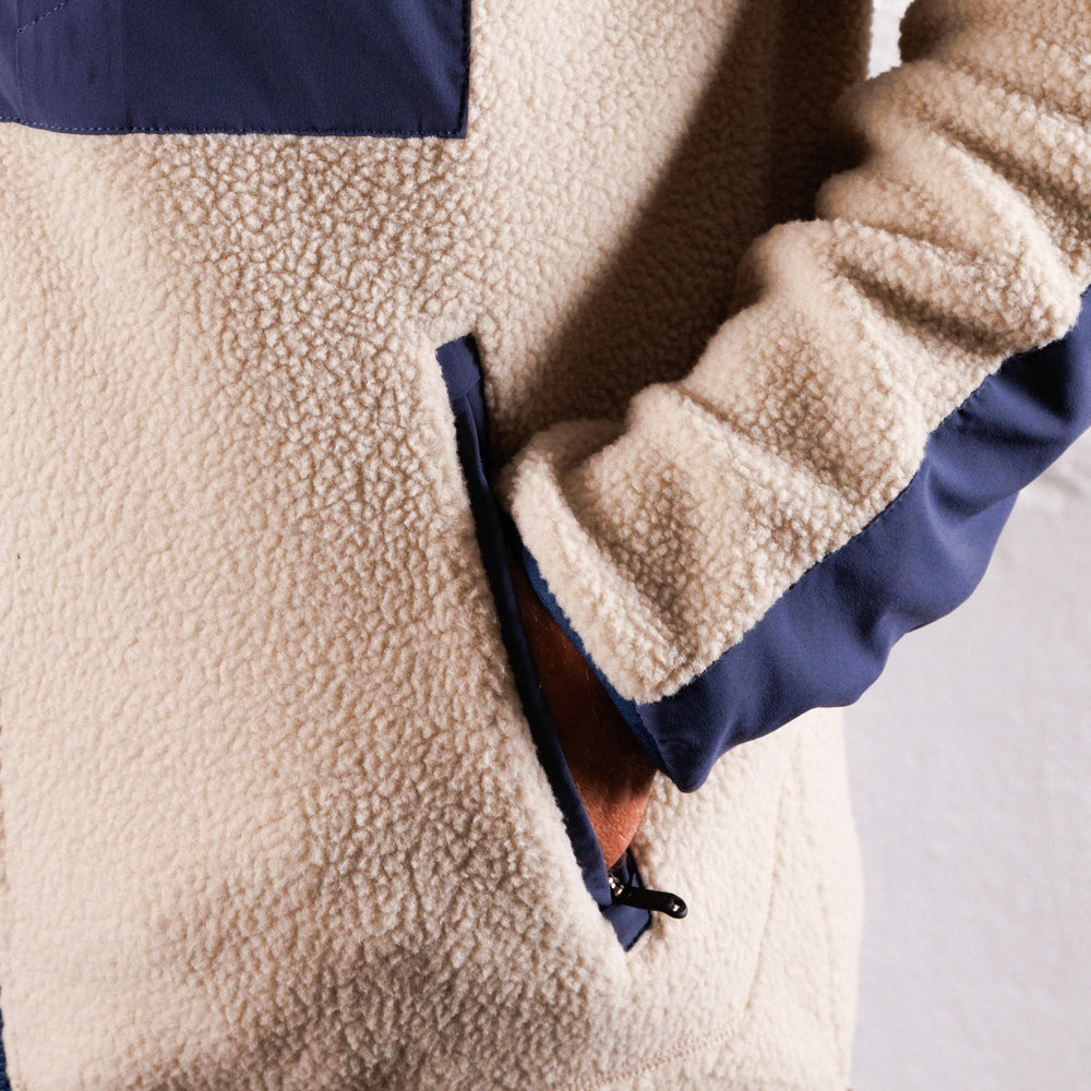 High Pile Sherpa Jacket in Khaki from Myles Apparel