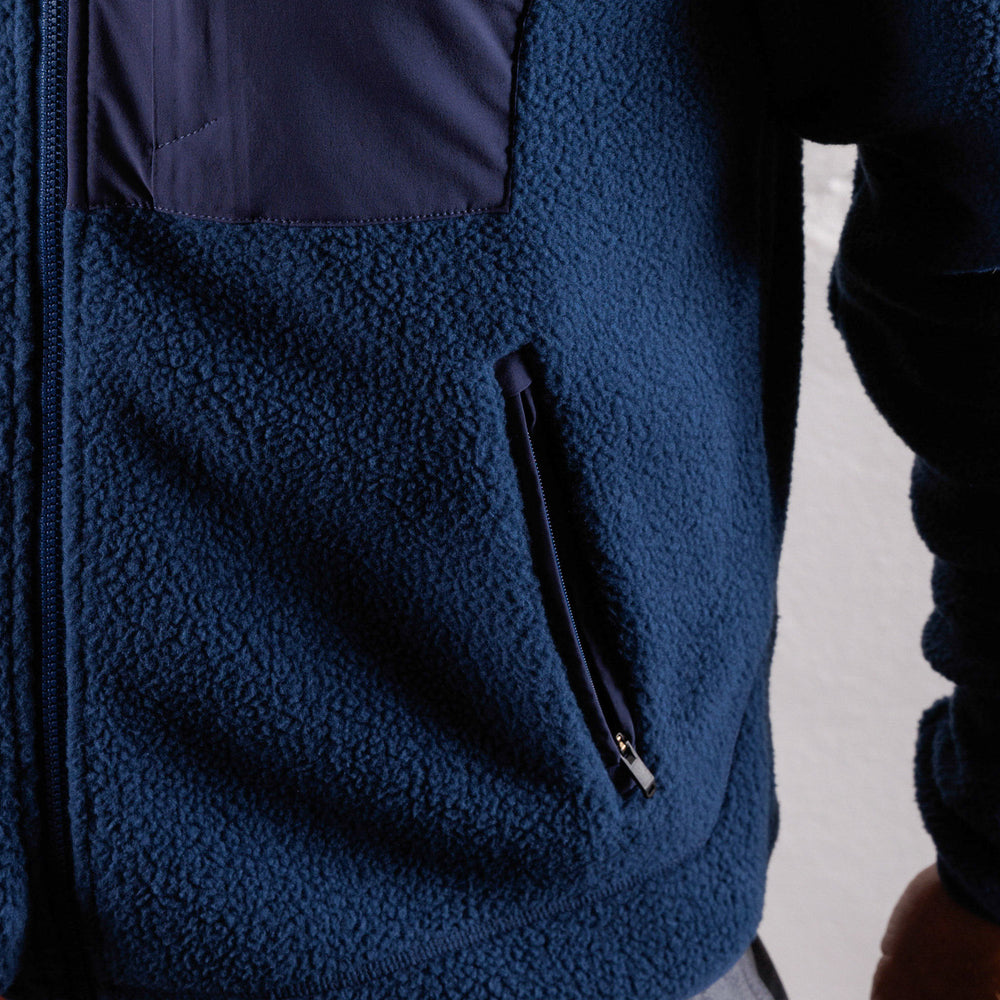 High Pile Sherpa Jacket in River from Myles Apparel