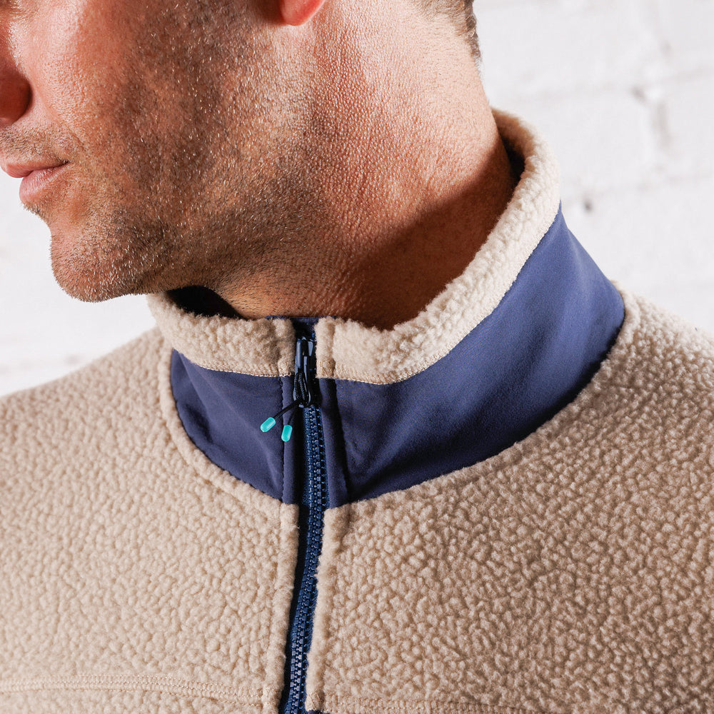 High Pile Sherpa Jacket in Khaki from Myles Apparel