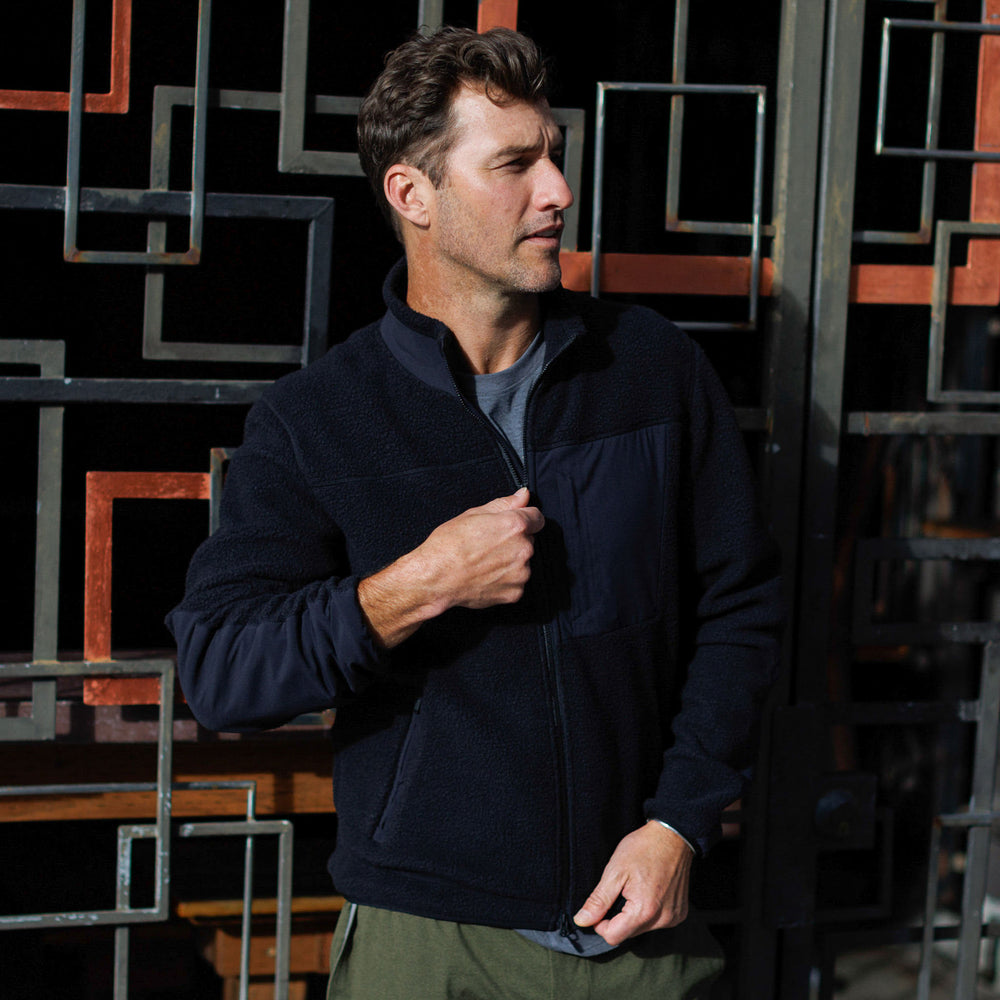 High Pile Sherpa Jacket in Black from Myles Apparel