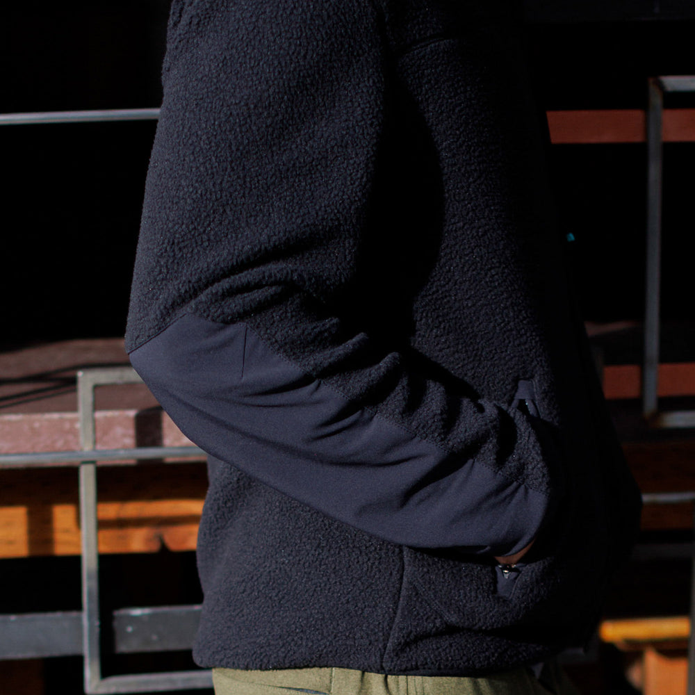 High Pile Sherpa Jacket in Black from Myles Apparel