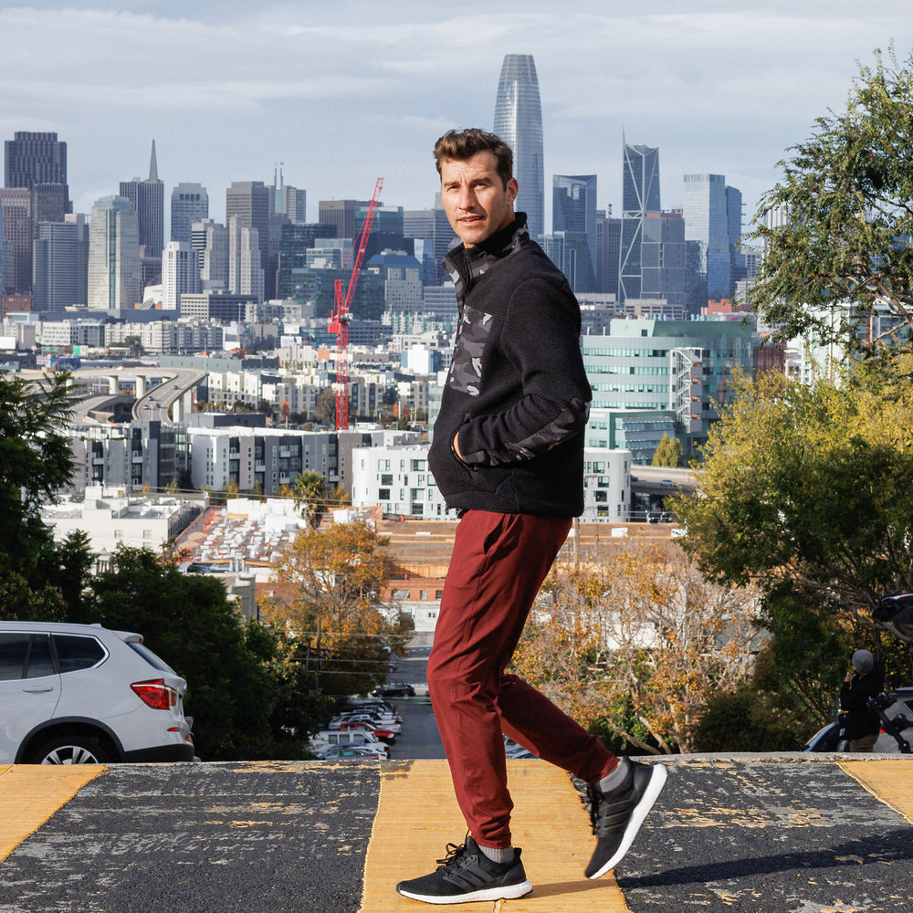 Recharge Jogger in Burgundy from Myles Apparel