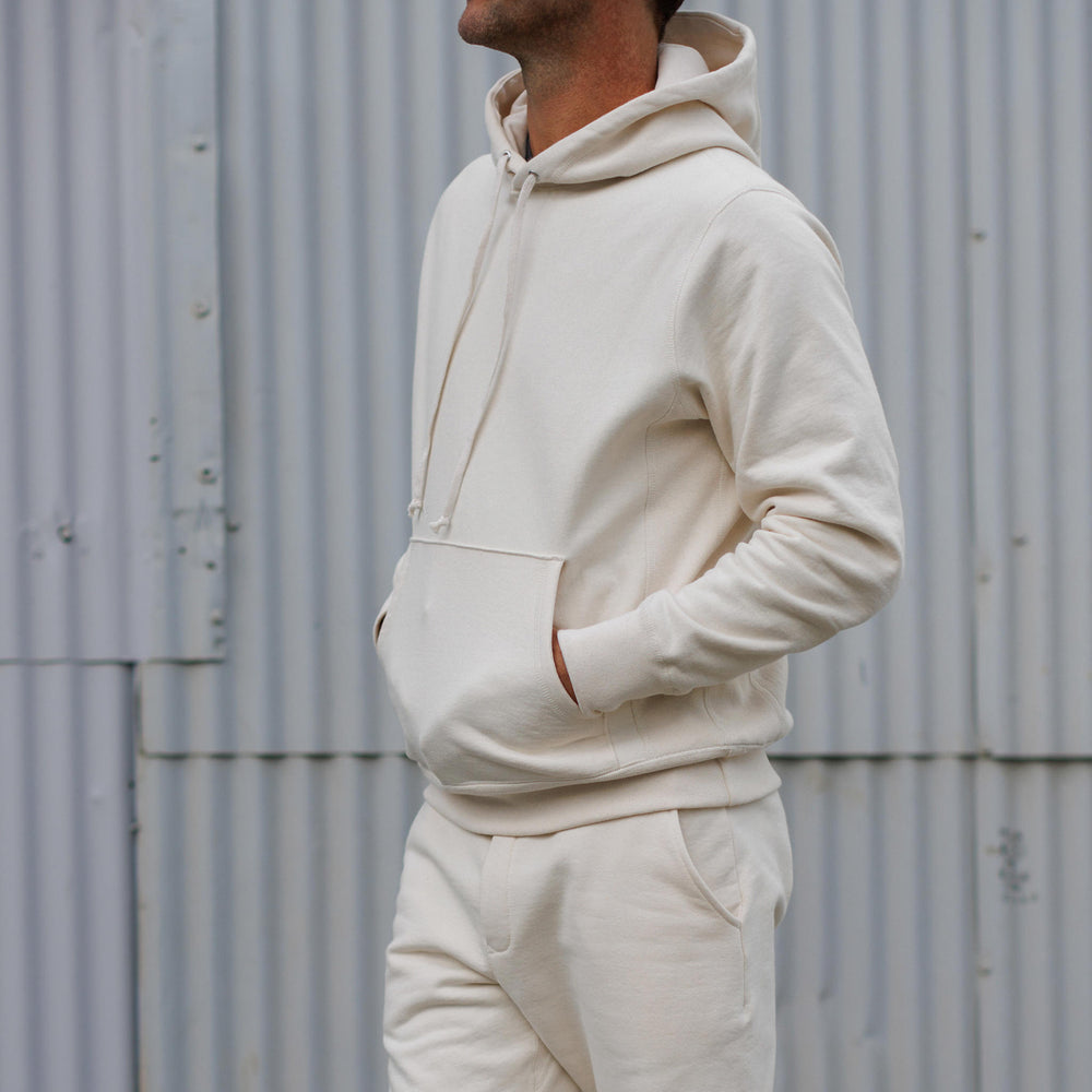 Skyline Heavyweight Fleece Hoodie in Oatmeal from Myles Apparel
