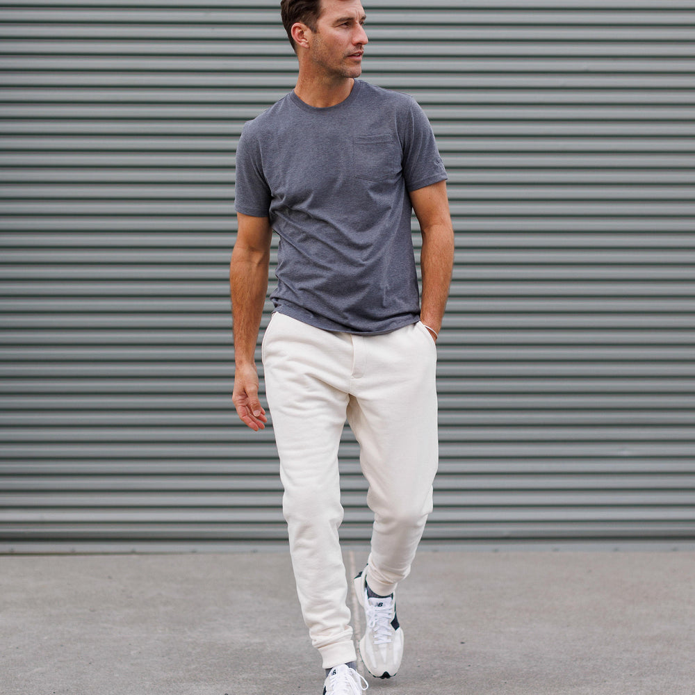Skyline Heavyweight Fleece Jogger in Oatmeal from Myles Apparel