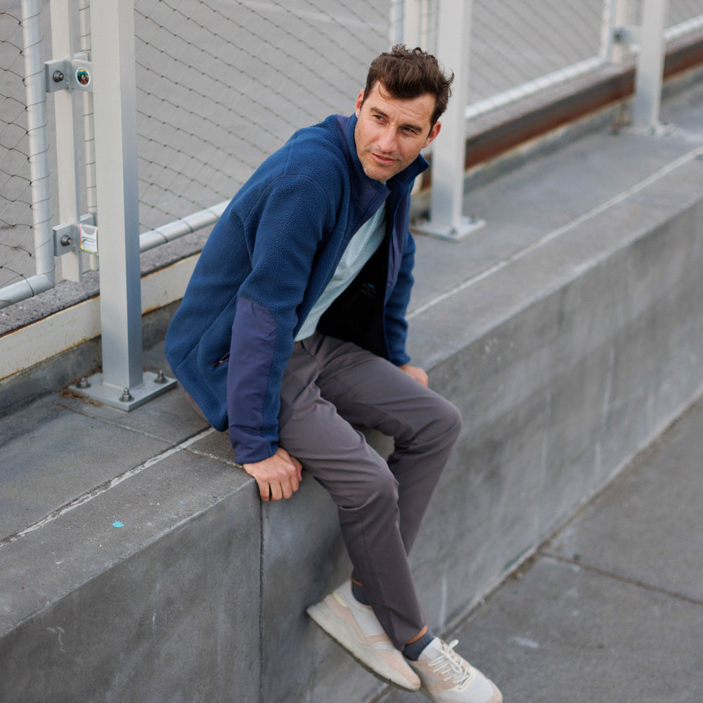 High Pile Sherpa Jacket in River from Myles Apparel