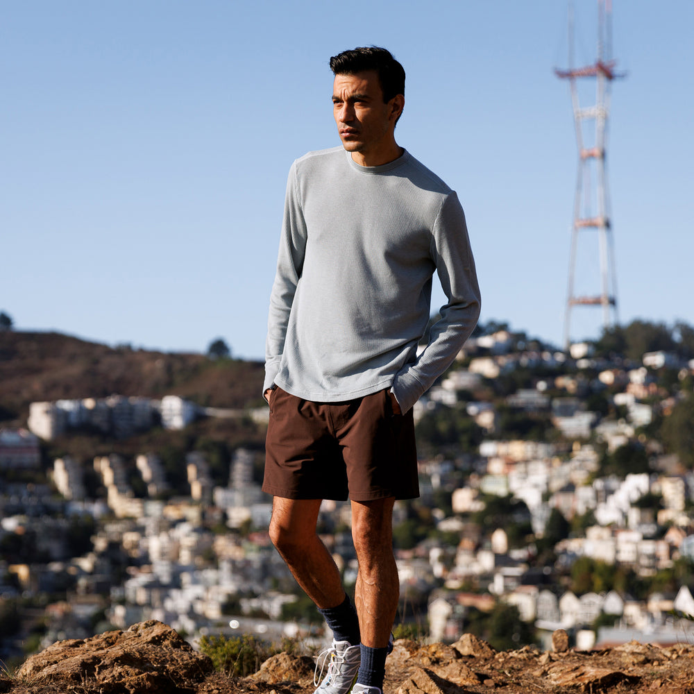 Weekend Thermal Crew in Oatmeal from Myles Apparel