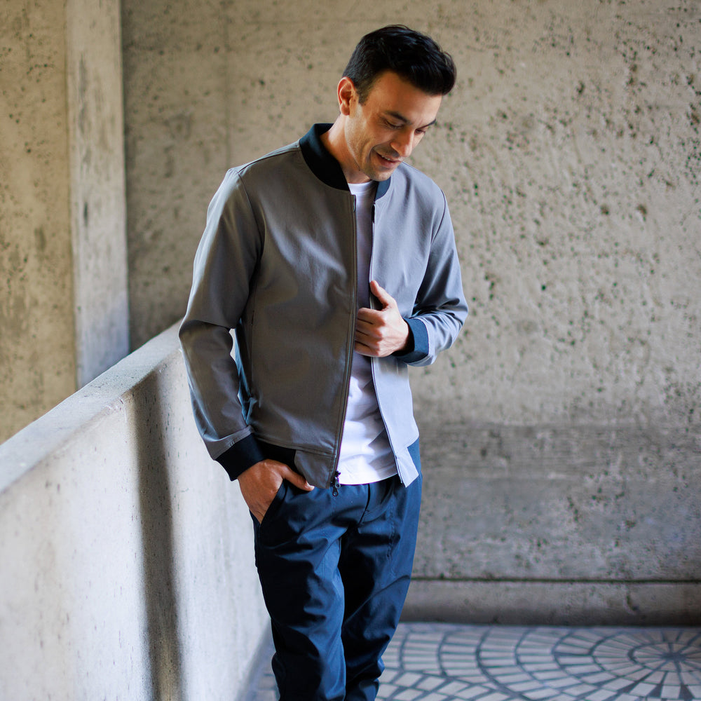 Tour Bomber in Slate from Myles Apparel