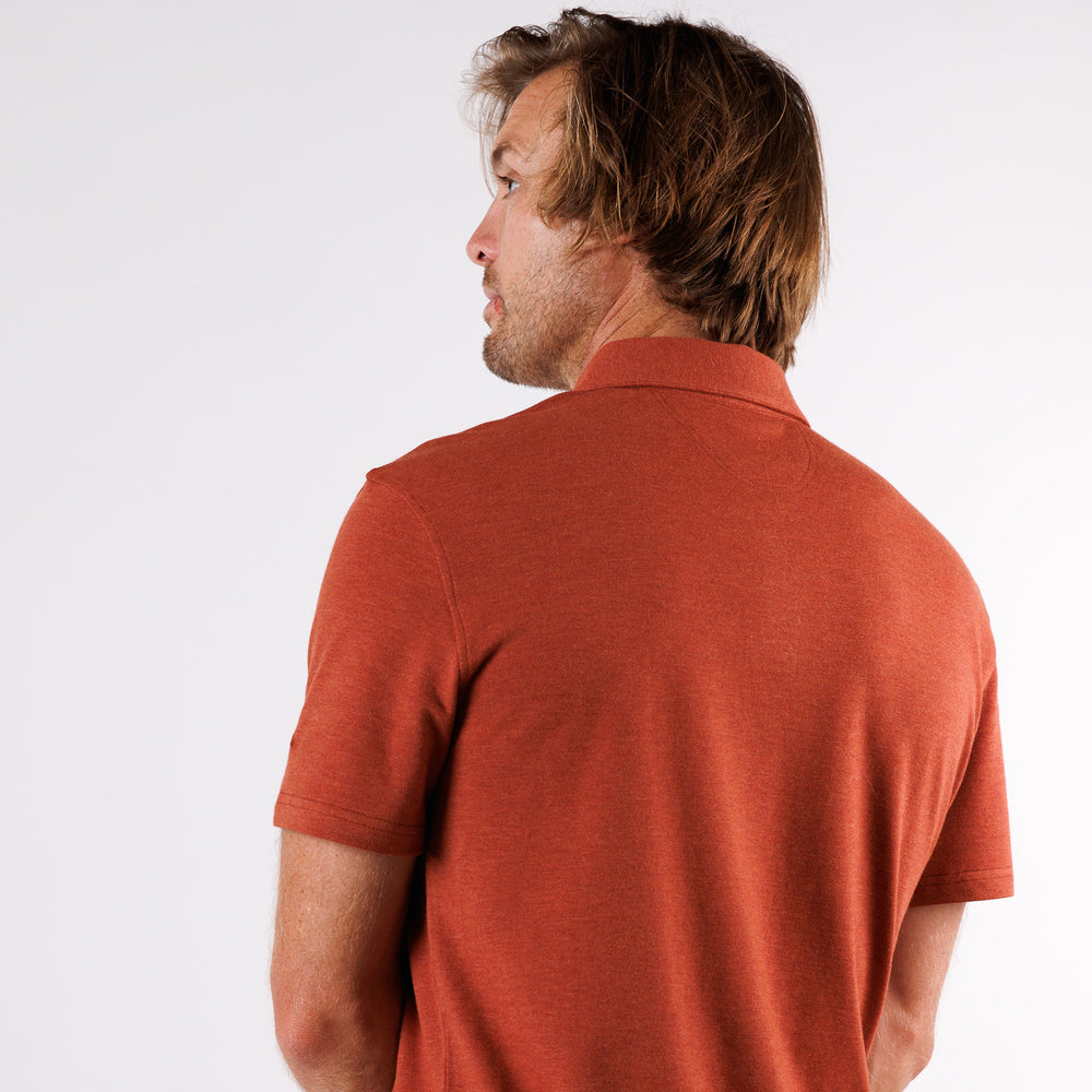 Tour Polo in Heather Sequoia from Myles Apparel