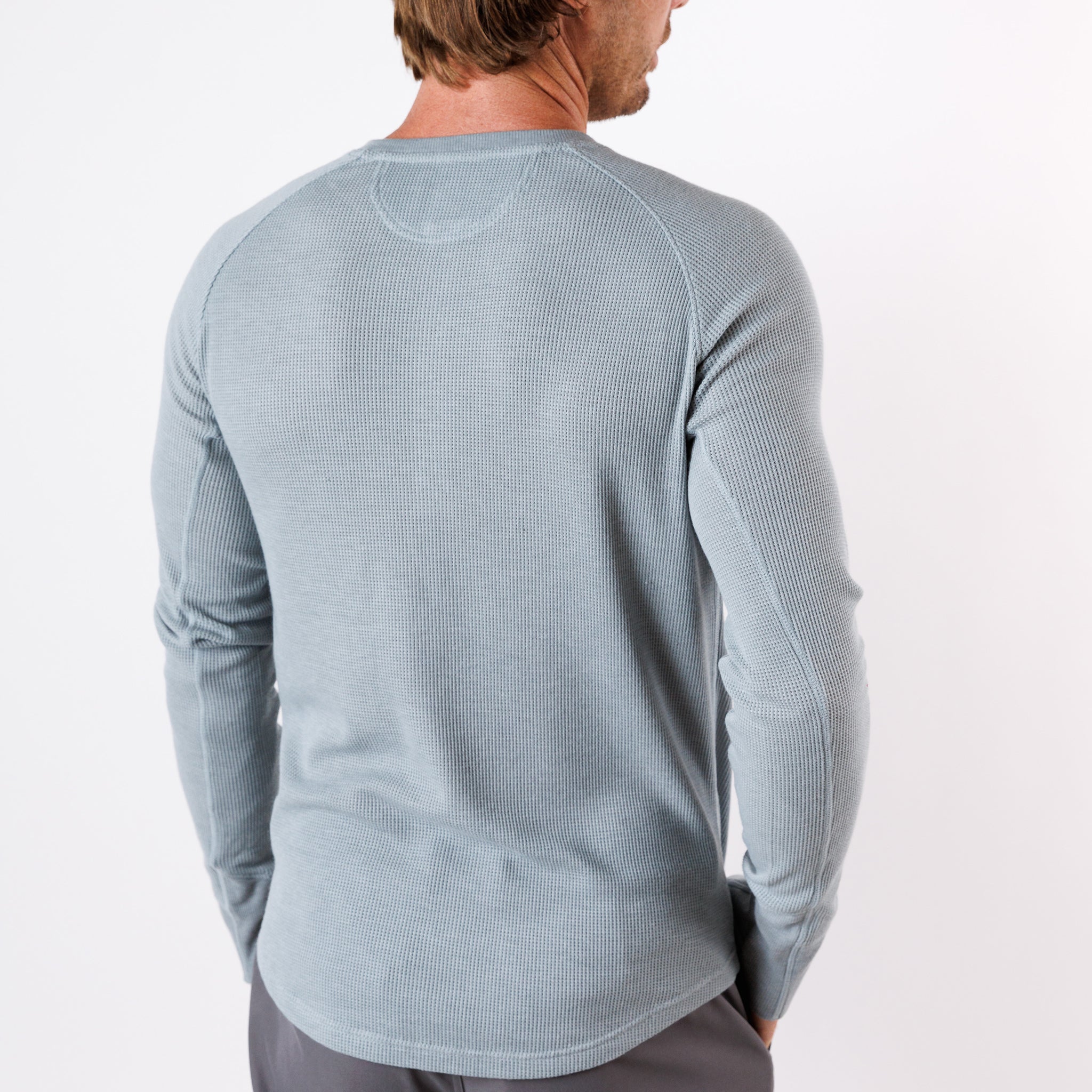 Weekend Thermal Henley in Good Gray | Myles Apparel | Myles Apparel