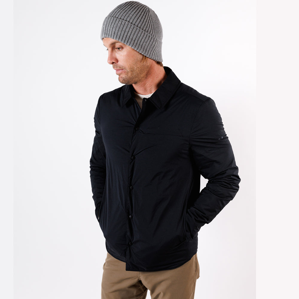 Reversible Insulated Shirt Jacket in Black from Myles Apparel