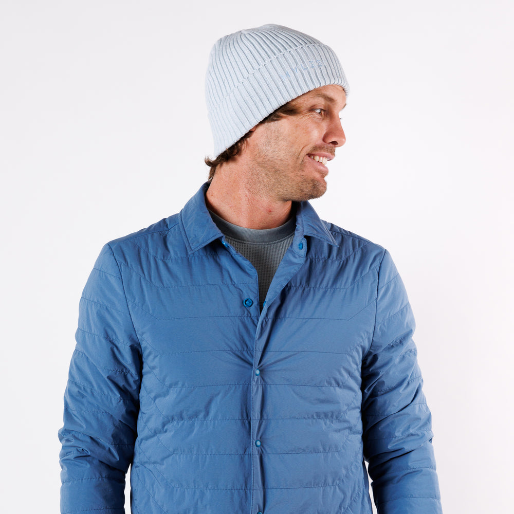 Knit Beanie in Ice Blue from Myles Apparel