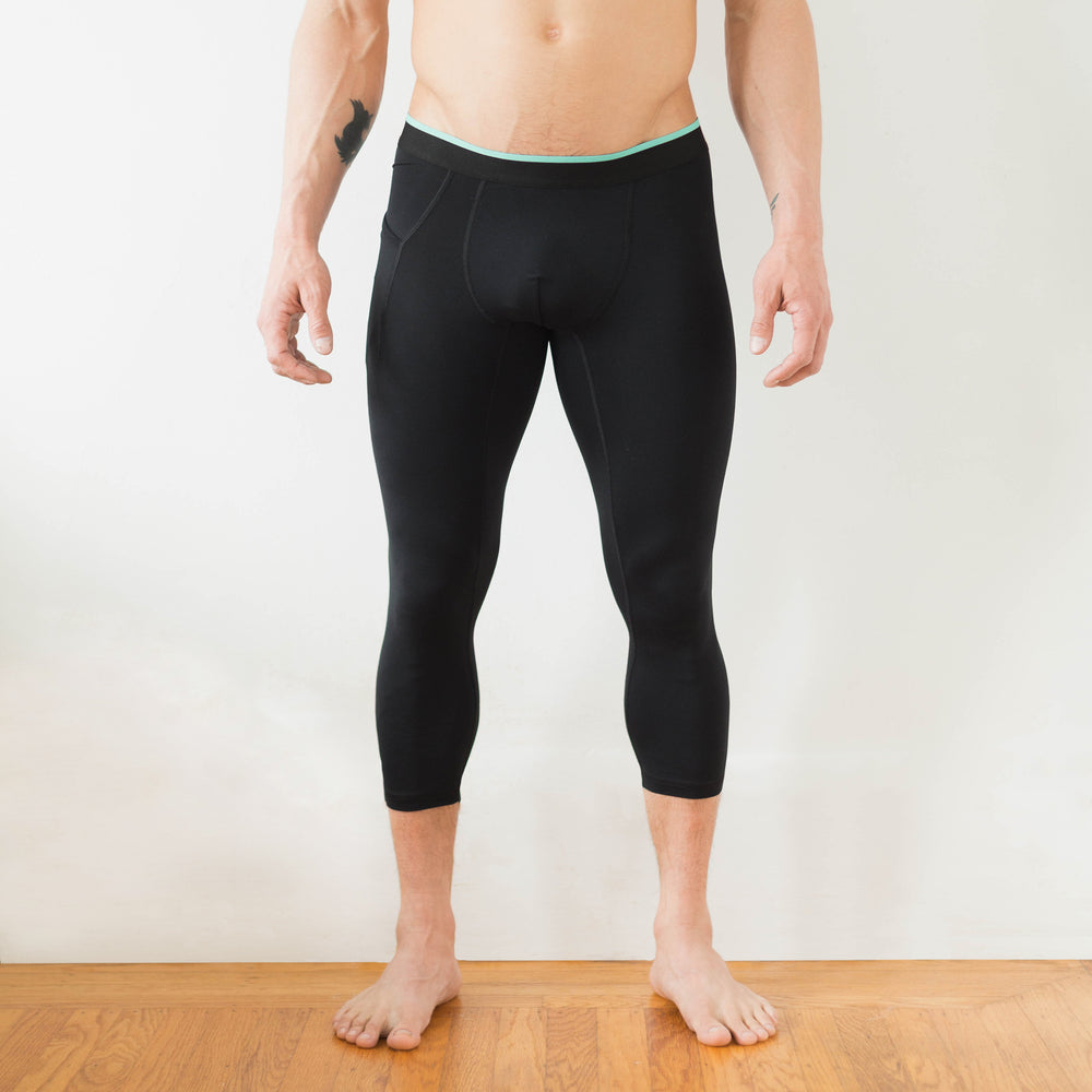Momentum Compression 3/4 Pant in Black from Myles Apparel