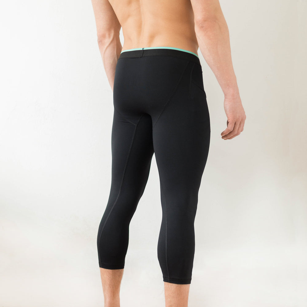 Momentum Compression 3/4 Pant in Black from Myles Apparel