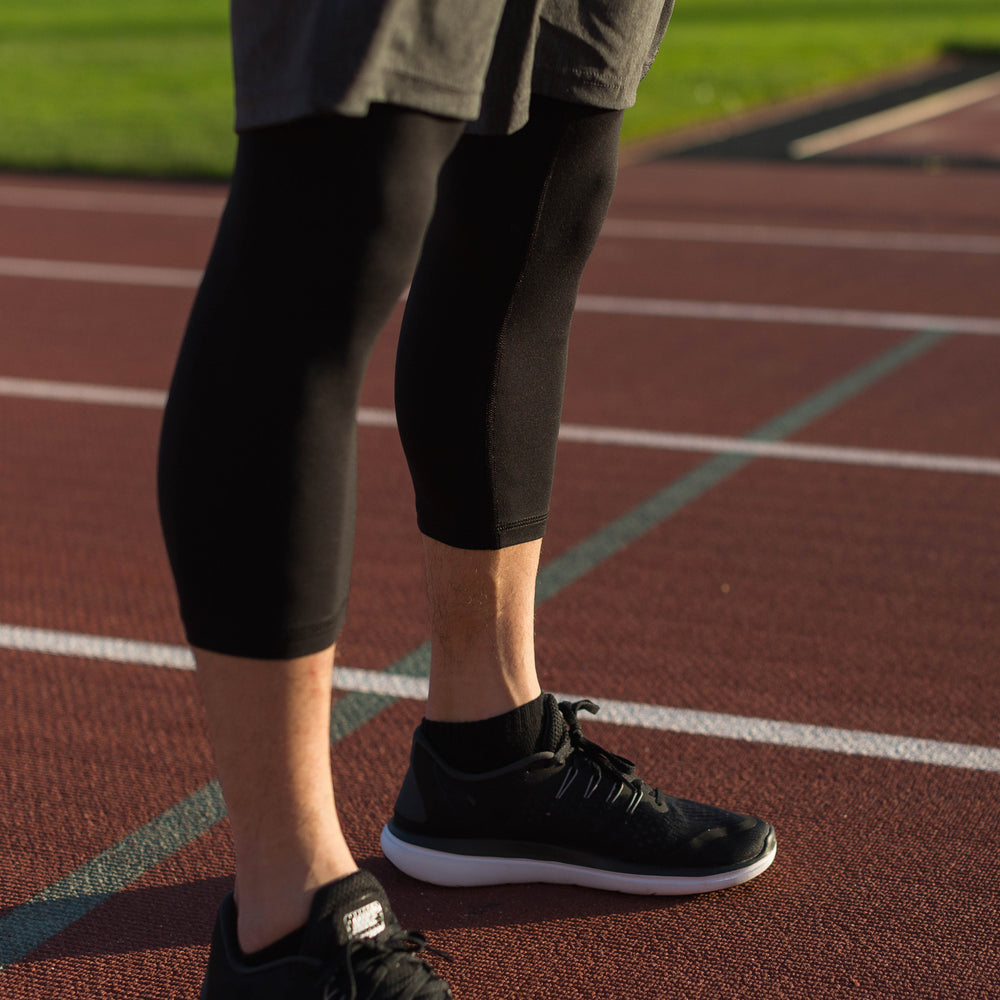 Momentum Compression 3/4 Pant in Black from Myles Apparel
