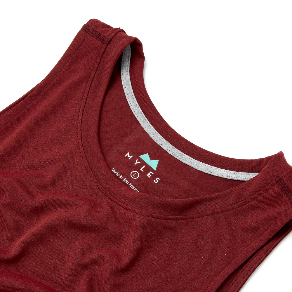 Momentum Tank in Heather Oxblood from Myles Apparel
