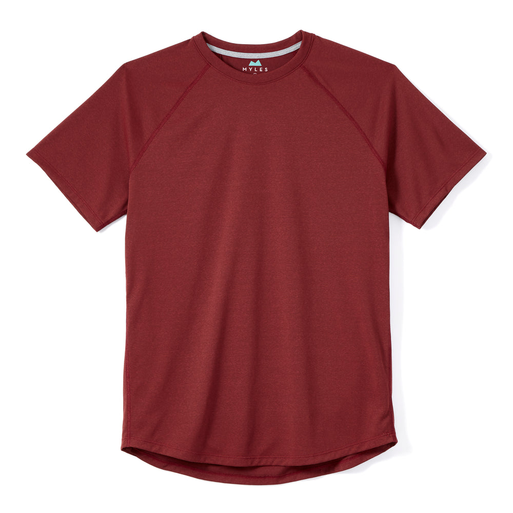 Momentum Tee in Heather Oxblood from Myles Apparel