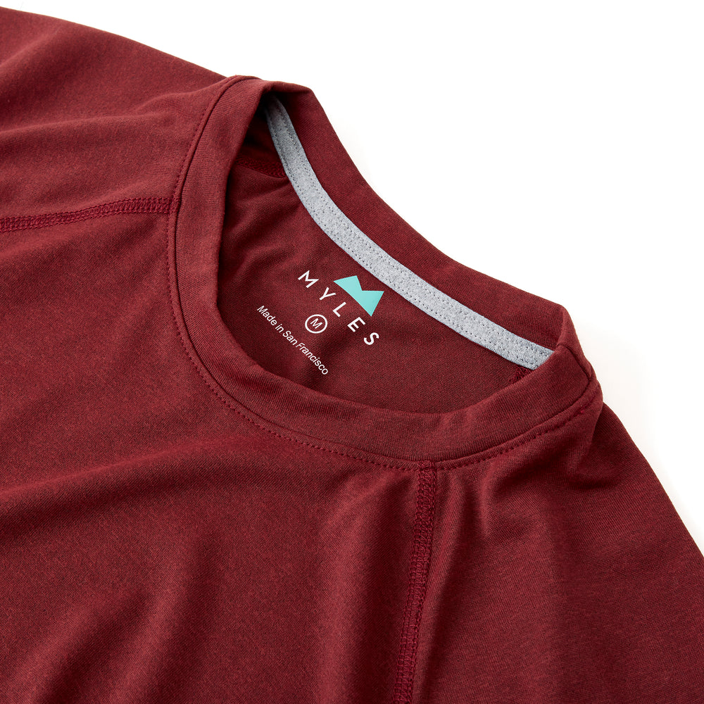 Momentum Tee in Heather Oxblood from Myles Apparel