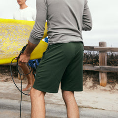Storm Cotton Sweat Short in Pine