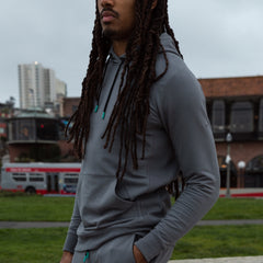 ACTive Knit Pullover Hoodie in Fog