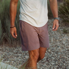 Seacliff Swim Short in Plum Gray