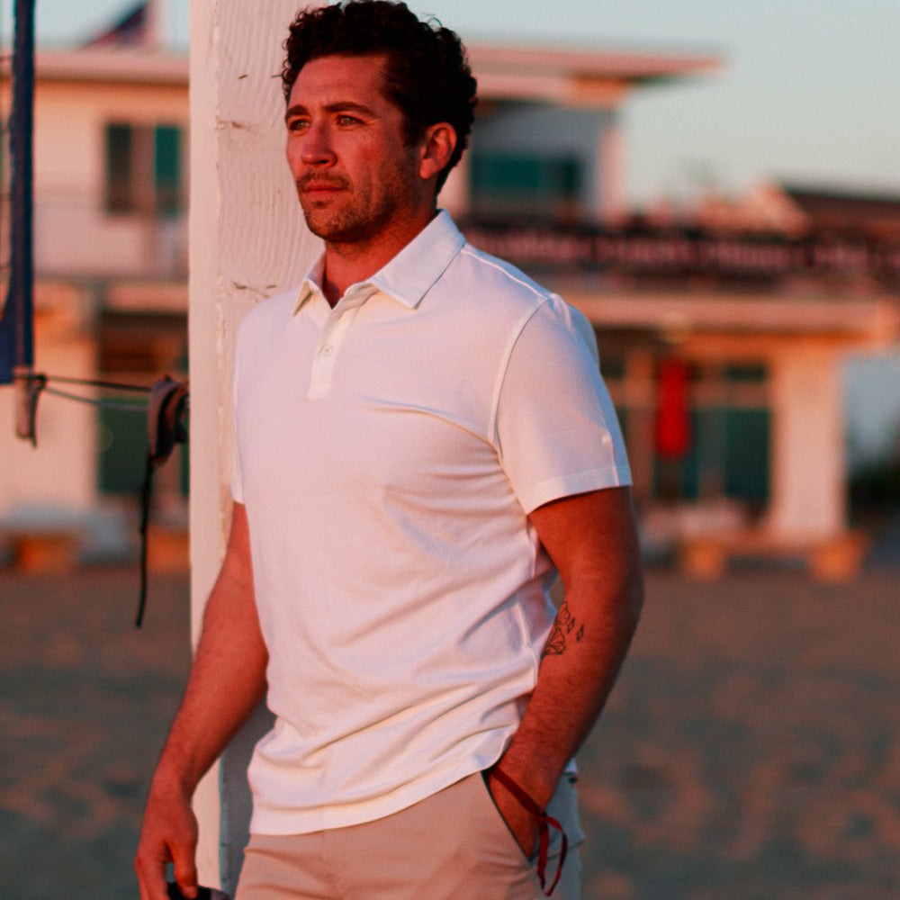 Tour Polo in Off White from Myles Apparel