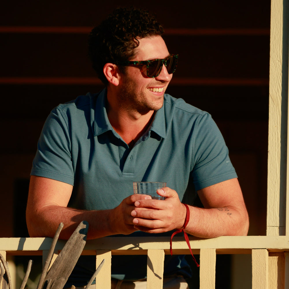 Tour Polo in Vintage Blue from Myles Apparel