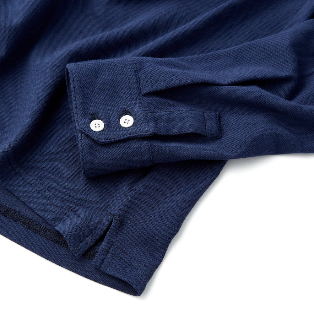 Tour Polo Long Sleeve in Deep Sea from Myles Apparel