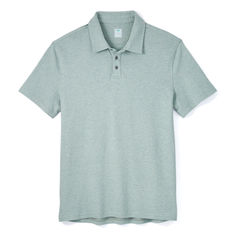 Tour Polo in Heather Gray Green from Myles Apparel