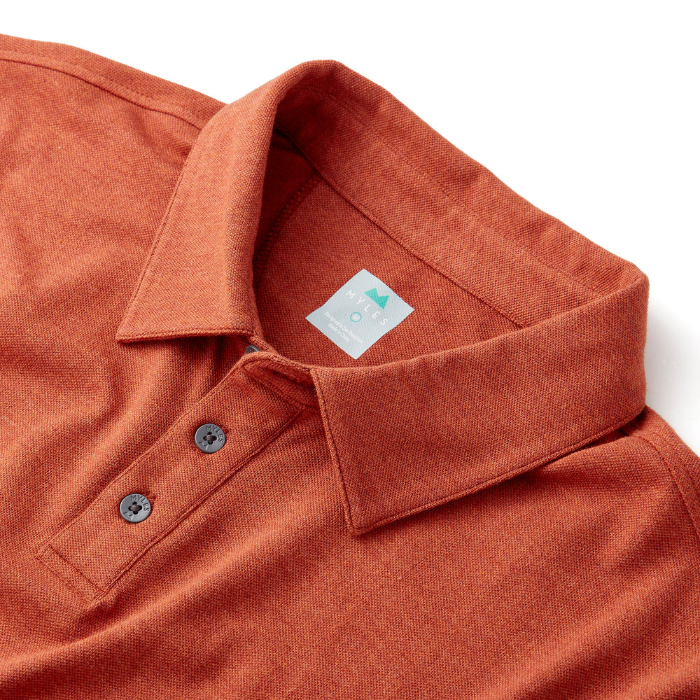Tour Polo in Heather Sequoia from Myles Apparel