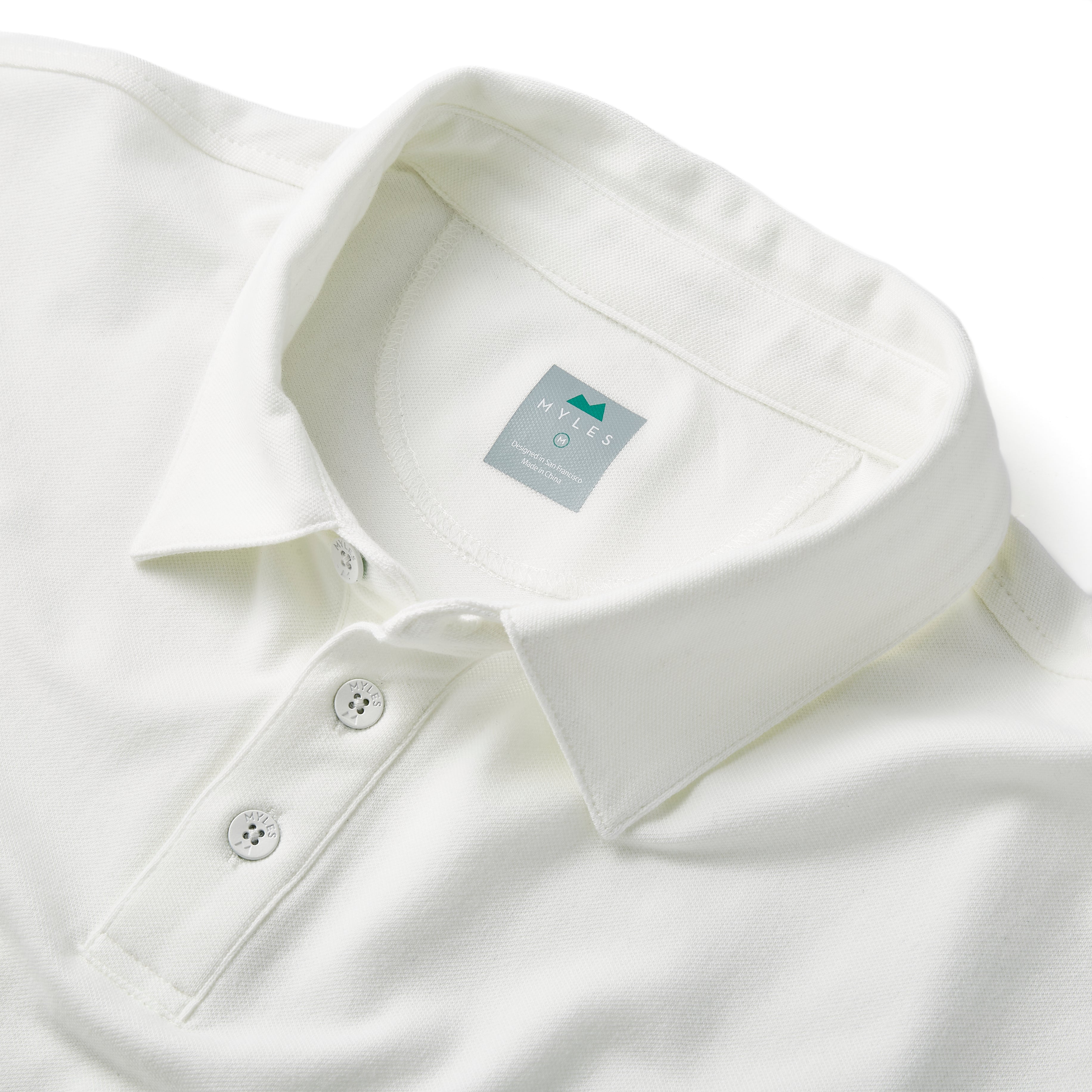 Tour Polo in Off White | Performance Polo for Work & Play | Myles