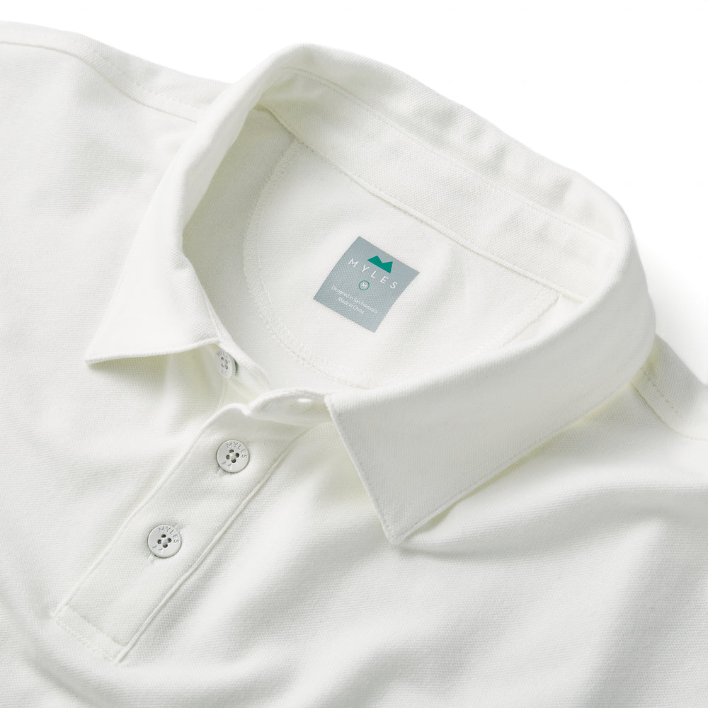 Tour Polo in Off White from Myles Apparel