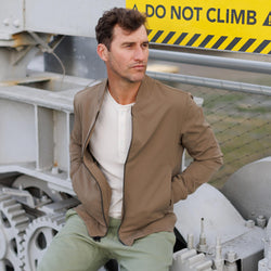 High Pile Sherpa Jacket in Khaki from Myles Apparel