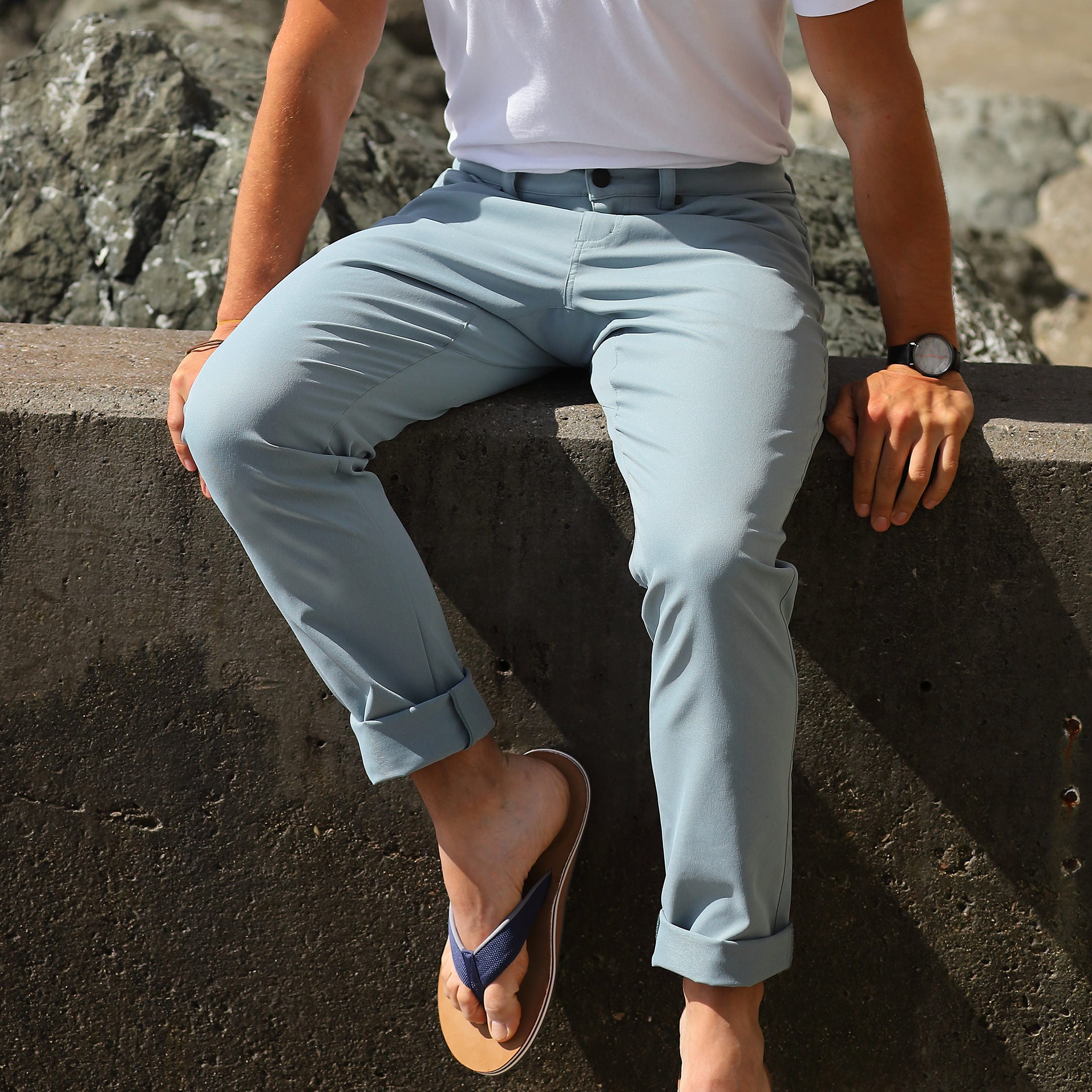 MYLES マイルス　UK5 Tour Pant in Steely Blue | Performance Travel Pants | Myles