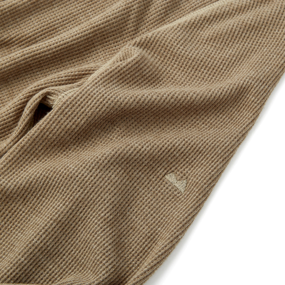 Weekend Thermal Crew in Dark Khaki from Myles Apparel