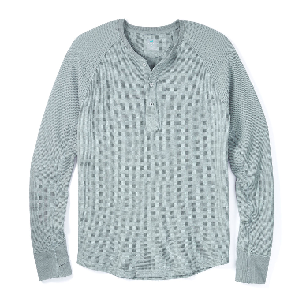 Weekend Thermal Henley in Good Gray from Myles Apparel