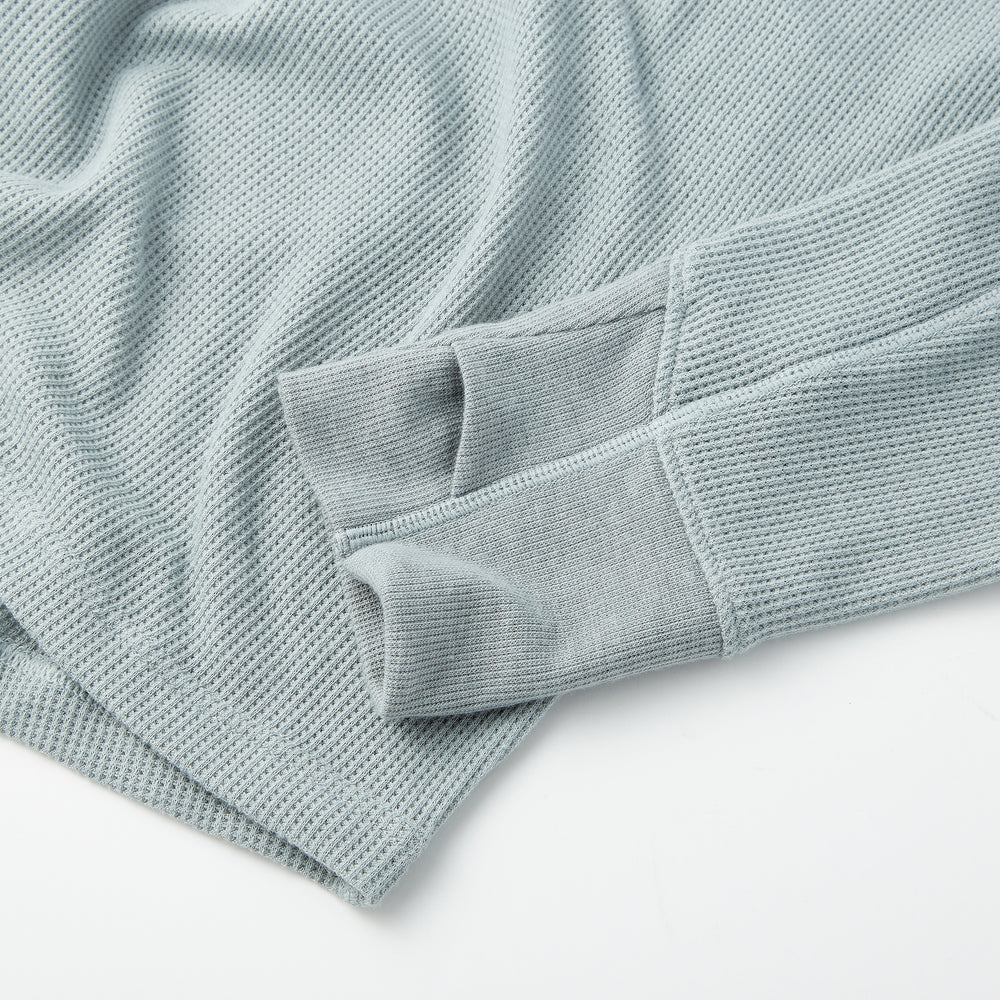 Weekend Thermal Henley in Good Gray from Myles Apparel