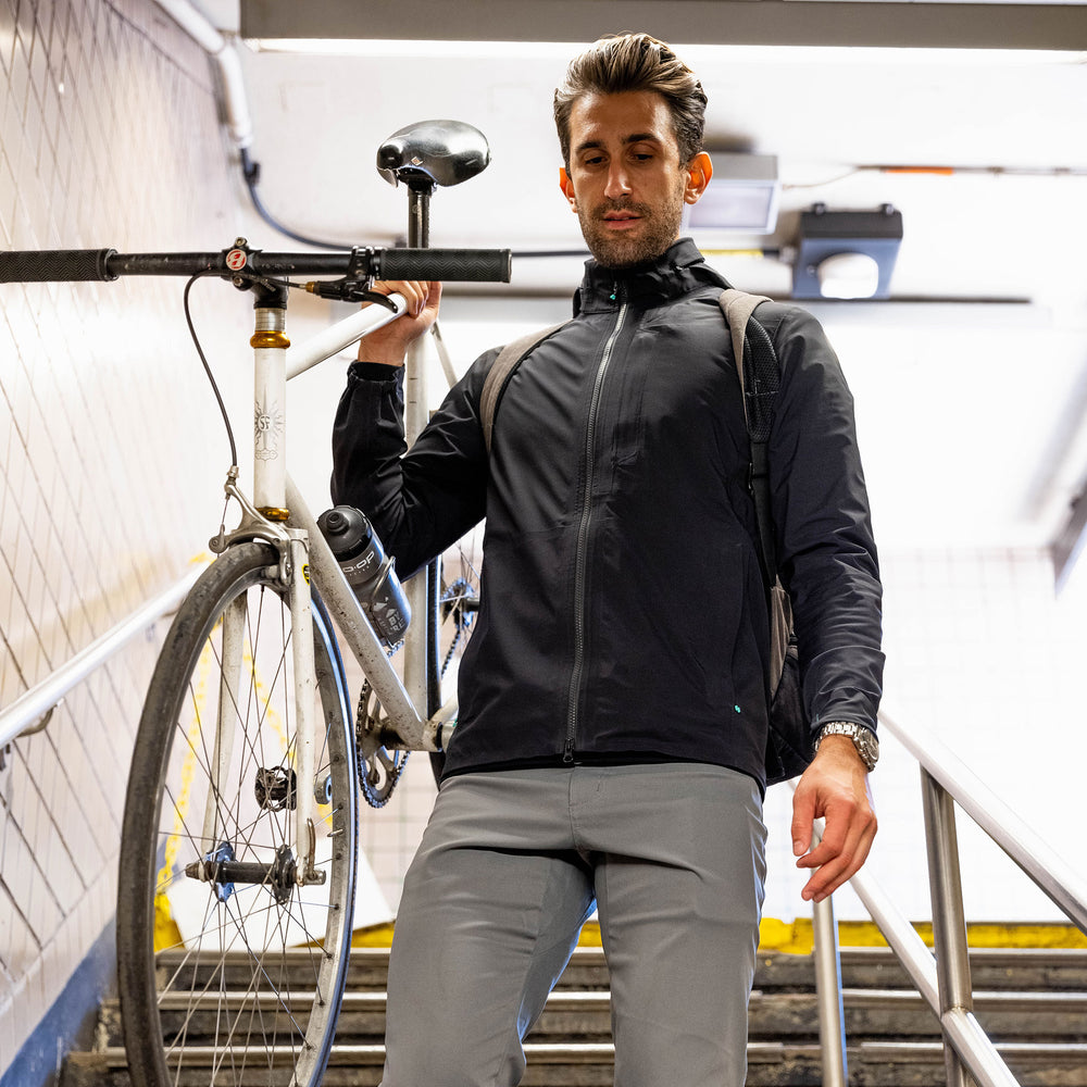 Elements Jacket with Hood in Black from Myles Apparel