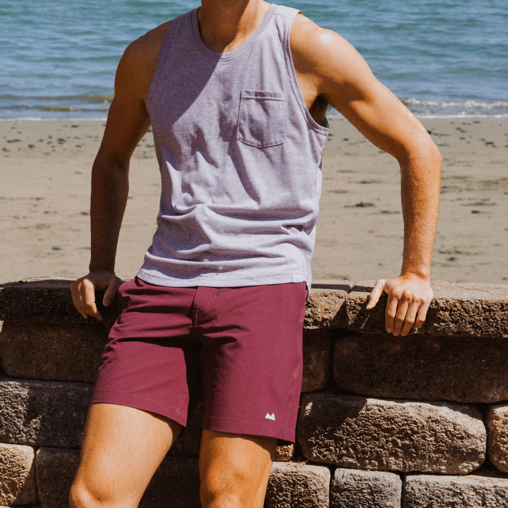 Seacliff Board Short in Berry from Myles Apparel