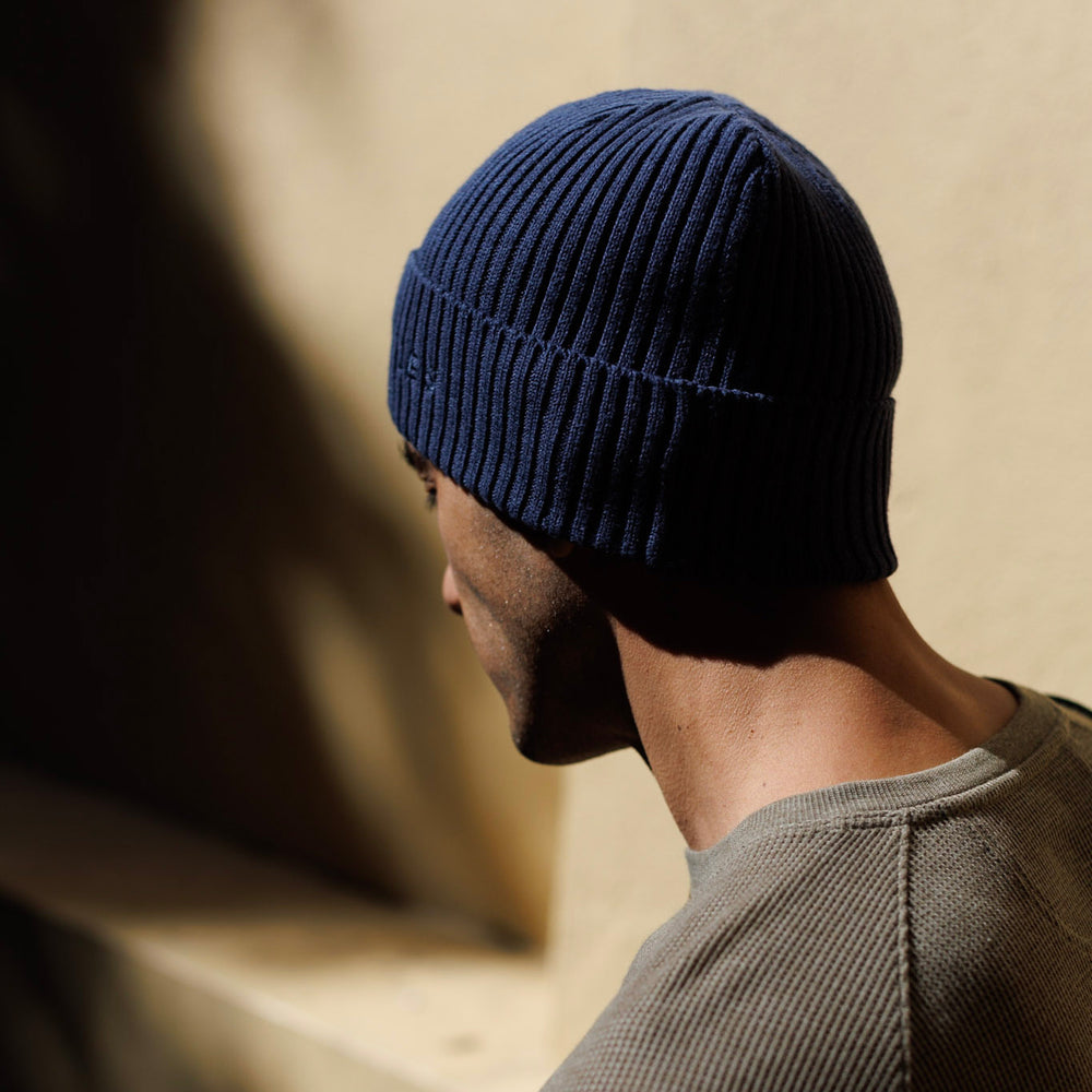 Knit Beanie in Navy from Myles Apparel