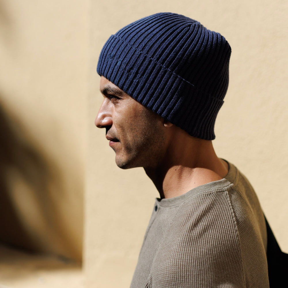 Knit Beanie in Navy from Myles Apparel